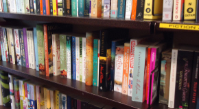 Books on shelves