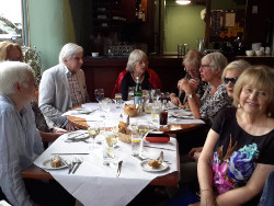 group in restaurant